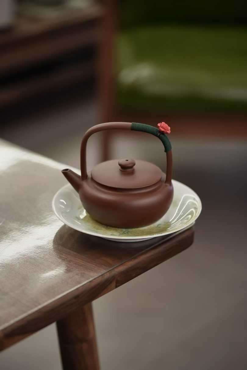 宜興紫砂壷(中国茶器)『恒源提梁』