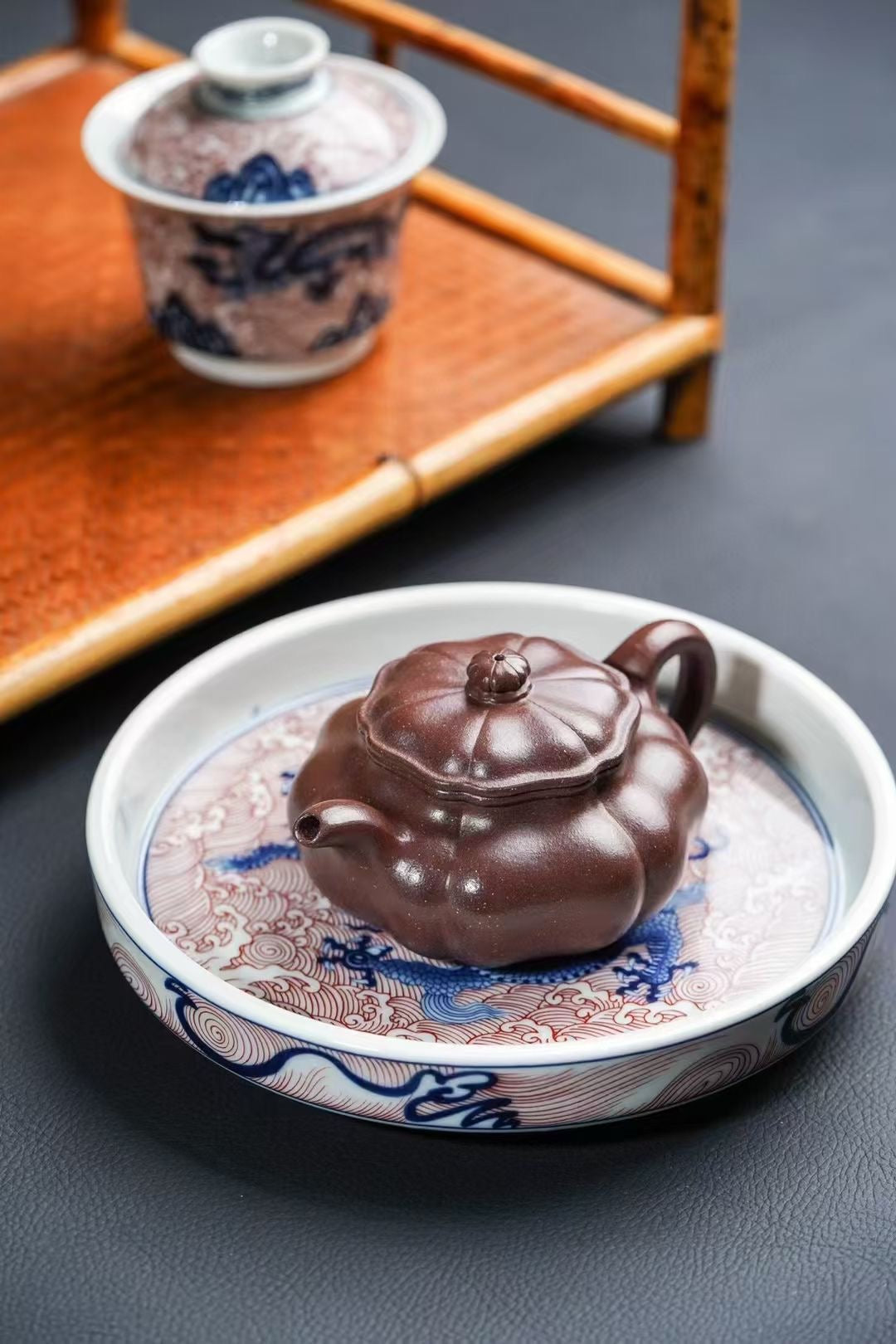宜興紫砂壷（中国茶器）『紫玉金砂』