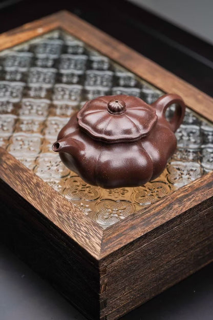 宜興紫砂壷（中国茶器）『紫玉金砂』